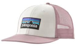 Patagonia P-6 Logo Trucker Hat Capac White w/Quiet Violet