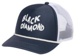 Black Diamond Flat Bill Trucker Hat Capac Charcoal-White Wavy Black Dmnd