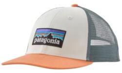 Patagonia P-6 Logo LoPro Trucker Hat Capac White w/Peach Sherbet