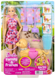 Mattel Family & Friends - Gondos Gazdi játékszett Malibu Barbie babával (JJB46)