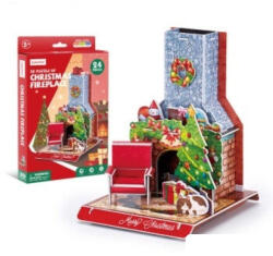 CubicFun 3D puzzle karácsonyi kandalló (W3153)