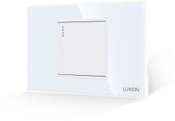 Luxion Intrerupator Simplu Mecanic LUXION cu Rama din Sticla, Standard Italian, 2/3M