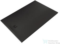 Kludi TERRA 100x160 cm-es RAKSOLID zuhanytálca szifon nélkül, matt fekete 08DW1539 (08DW1539)