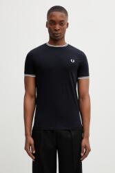Fred Perry férfi pamut t-shirt - sötétkék M