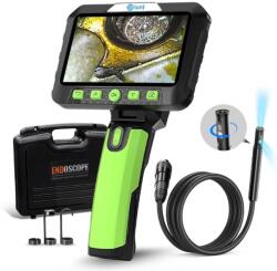 iUni Camera Inspectie Auto iUni ROT50, 2 Camere, Camera Frontala + Camera Rotativa Laterala la 180°, Ecran LCD 5", 1080P, Cablu Semirigid, 1M Lungime, 8+1 LED-uri ajustabile, Rezistenta la Apa IP67, 5000mA