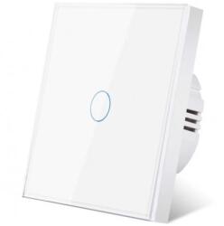 iUni Intrerupator touch cap scara, cap cruce iUni 1F, 1 Canal, Sticla securizata, LED (556197)