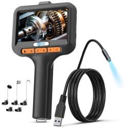 iUni Camera Inspectie Auto Industriala iUni VC43-AV, Ecran IPS 4.3", Cablu Semirigid, Lungime 2M, 1080P, 8 LED-uri ajustabile, Lentila 8mm, Rezistenta la Apa IP67, 2600mAh (558726)