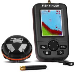 iUni Sonar Pescuit Fish Finder Wireless iUni XJ-01, Ecran Color LCD 2.8", Senzor 90°, Adancime 36m, Distanta de comunicare pana la 100m, 125KHz (558979) Sonar pescuit