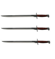 DEPOX Set trei macete vanatoare, model AK, otel inoxidabil, 61 cm, argintiu (0982)