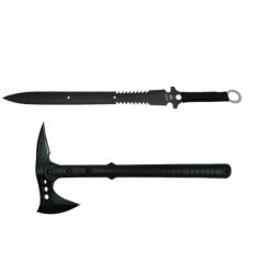 DEPOX Set topor si sabie de vanatoare, DEPOX®, Pirate Skull, 39 cm (0977)