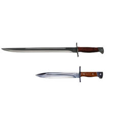 DEPOX Pachet Cutit si Maceta, AK-47, otel inoxidabil, 31 cm, teaca inclusa (0987)