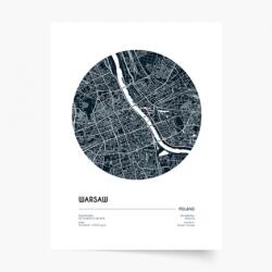 Empikfoto. ro Poster, Maps: Warsaw, 50x70 - 83060