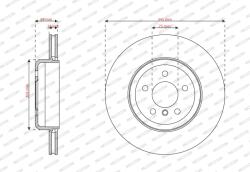 FERODO Disc frana FERODO PREMIER DDF2037C-1 (DDF2037C-1)
