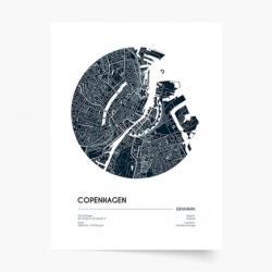 Empikfoto. ro Poster, Maps: Copenhagen, 60x80 - 82725