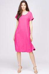 Pierino Rochie A line din in mercerizat si vascoza fucsia L/XL