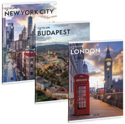 Füzet kockás ARS UNA A/4 40 lapos Extra kapcsos Cityscape 5593 (01_08995)