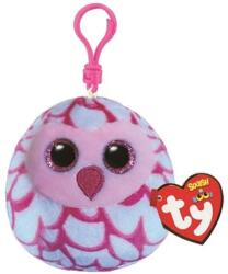 Ty Squishy Beanies plüss figura PINKY, Clip 8, 5 cm - bagoly (TY 39563)