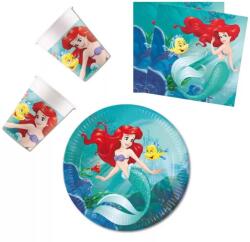  Disney Hercegnők, Ariel party szett 36 db 23 cm tányérral (PNN00040)