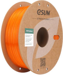 eSUN PETG Basic 3D nyomtató filament 1.75 mm, 1 kg Áttetsző narancssárga (ESUN-PETG-BAS-ATLATSZO-NARANCS)