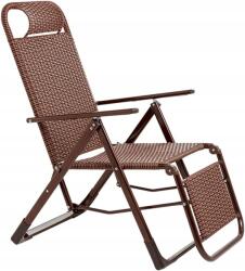 Outsunny Rattan napozóágy Összecsukható szék Kerti Házhoz Erkély Strapabíró (84B-043BN)