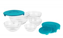  Set Boluri VANORA HOME Sticlă cu Capac Colorat 12 Bucăți (VN- GB1401)