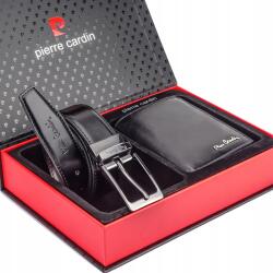 Pierre Cardin Férfi Rfid pénztárca szett Öv Bőr Doboz Ajándék (Zestaw Pierre Cardin)