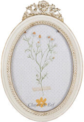 Clayre & Eef Rama foto masa, perete polirasina aurie alba 16x2x23 cm, 13x18 cm (2F1061deco)