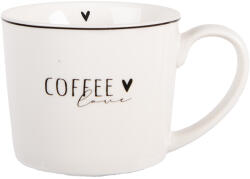 Clayre & Eef Cana portelan alb negru Coffee 12x8x7 cm / 275 ml (BHSMU0003deco)