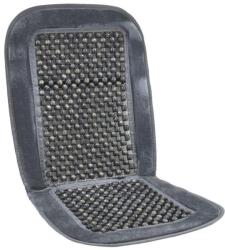AMiO Huse auto cu bile de masaj din lemn si margine de plus gri CSM-01-Grey (AVX-AM01385) - edanco