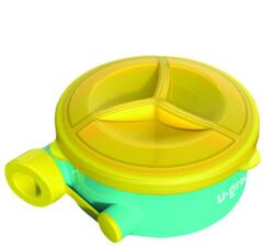 U-GROW Recipient lapte praf cu 3 compartimente , 250ml, U-Grow (A-1501BL) Set pentru masa bebelusi