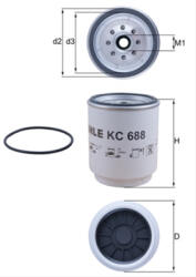 MAHLE Filtru combustibil MAHLE KC688D (KC688D)