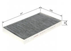 Bosch Filtru habitaclu BOSCH cu carbon activ 1987432495 (1987432495)