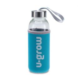 U-GROW Sticla 300ml cu husa termoizolanta, blue, U-Grow (UGBTL-300BLU) Set pentru masa bebelusi