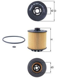 MAHLE Filtru ulei MAHLE OX1312D (OX1312D)