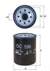 MAHLE Filtru ulei MAHLE OC196 (OC196)