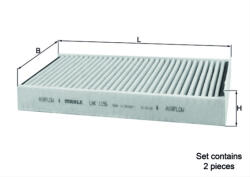 MAHLE Filtru habitaclu cu carbon activ MAHLE LAK1156/S (LAK1156/S)