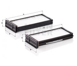Mann Filter Set Filtre Habitaclu Mann-Filter CU23000-2 (CU23000-2)