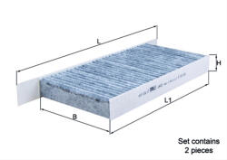 MAHLE Filtru habitaclu cu carbon activ MAHLE LAK426/S (LAK426/S)
