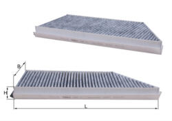 MAHLE Filtru habitaclu cu carbon activ MAHLE LAK57 (LAK57)