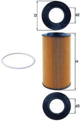 MAHLE Filtru ulei MAHLE OX434D (OX434D)
