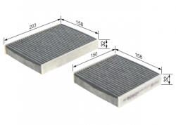 Bosch Filtru habitaclu BOSCH cu carbon activ 1987432436 (1987432436)