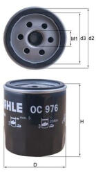 MAHLE Filtru ulei KNECHT OC976 (OC976)