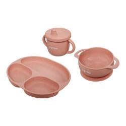 U-GROW Set diversificare 3 piese silicon : bol , farfurie si (UG-SET15PK) Set pentru masa bebelusi