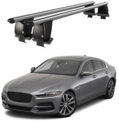  Bare transversale plafon Jaguar XE 2015+ din aluminiu, argintiu/negru (170526-38)