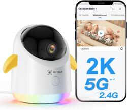 COCOCAM Elektronikus Bébiőr Wifi Kamerával 2.4/5G 2K Ai Elemzés Vicces Fénnyel (CC-BC1)