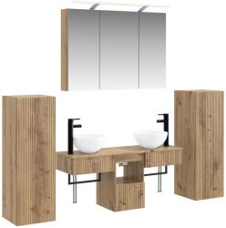vidaXL Set de mobilier pentru baie 6 pcs Stejar Artizanal GartenMobel Dekor (3407118)