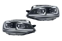 KITT EU Faruri LED 3D pentru VW Golf 7 VII 2012-2017, GTI R20, semnal LED (HLVWG7DDS)