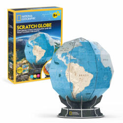 CubicFun - PUZZLE 3D GLOBUL PAMANTESC 32 PIESE SI BROSURA IN ROMANA (CUDS1082h)