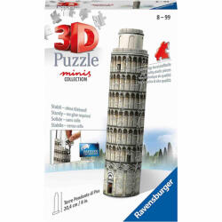Ravensburger Puzzle 3D Mini Turnul Din Pisa, 54 Piese (RVS3D11247) - carlatoys