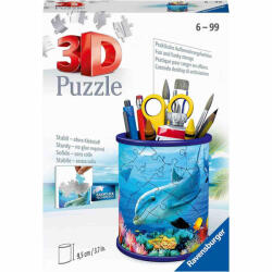 Ravensburger Puzzle 3D Delfin Suport Pixuri, 54 Piese (RVS3D11176) - carlatoys